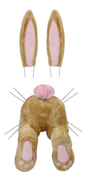 Tan And Pink Bunny Bottom Wreath Attachment