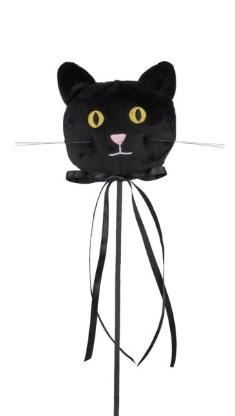 16 Inch Black Soft Fabric Cat Pick