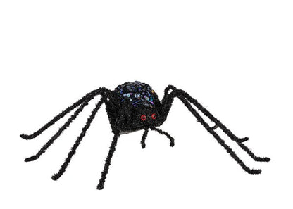 16.5 Inch Black And Iridescent Sequin Beaded Spider