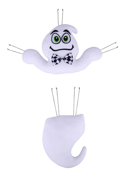 18.5 Inch White Ghost With Bowtie Wreath Attachment Kit