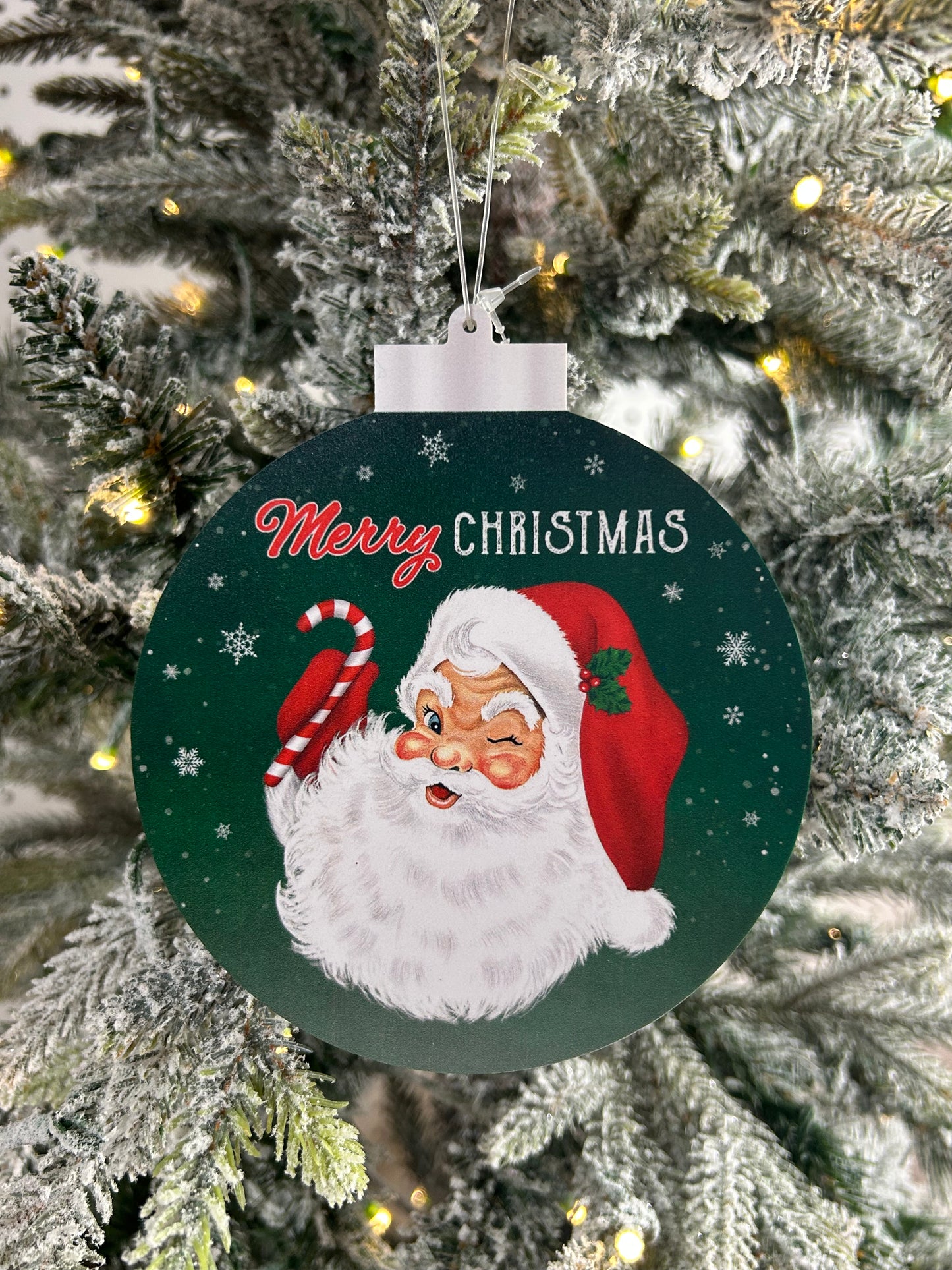 5.5 Inch Double Sided Santa Ornament Two Styles