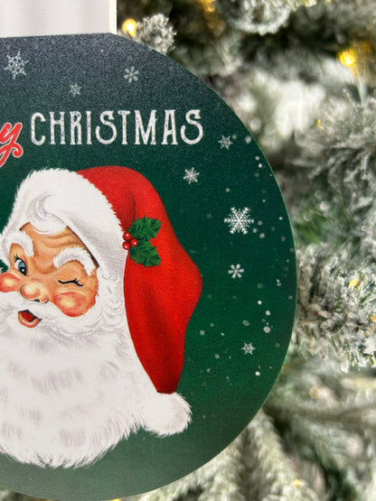 5.5 Inch Double Sided Santa Ornament Two Styles