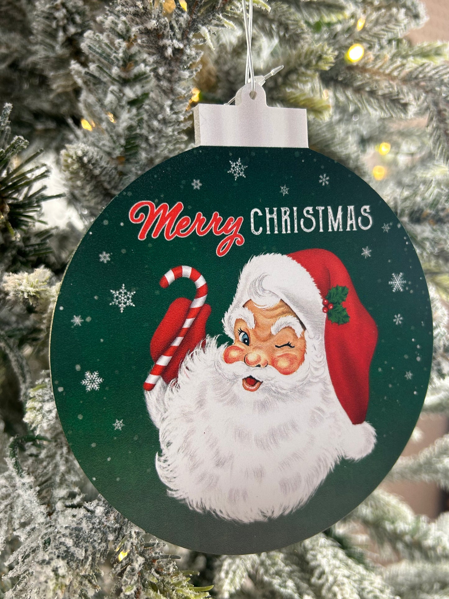 5.5 Inch Double Sided Santa Ornament Two Styles