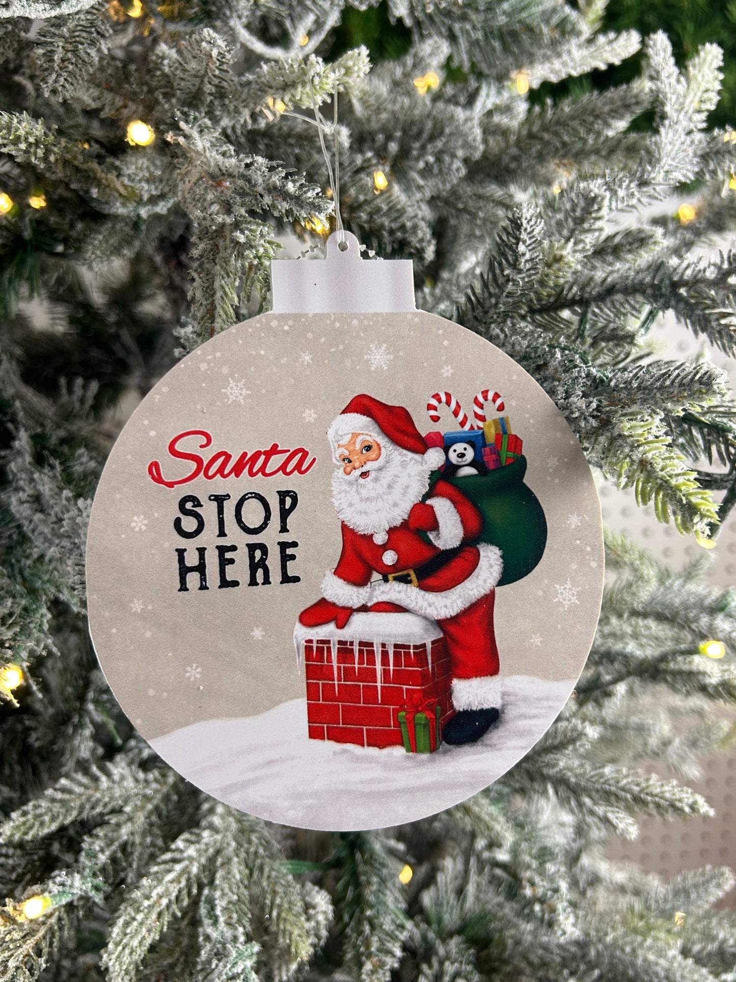 5.5 Inch Double Sided Santa Ornament Two Styles