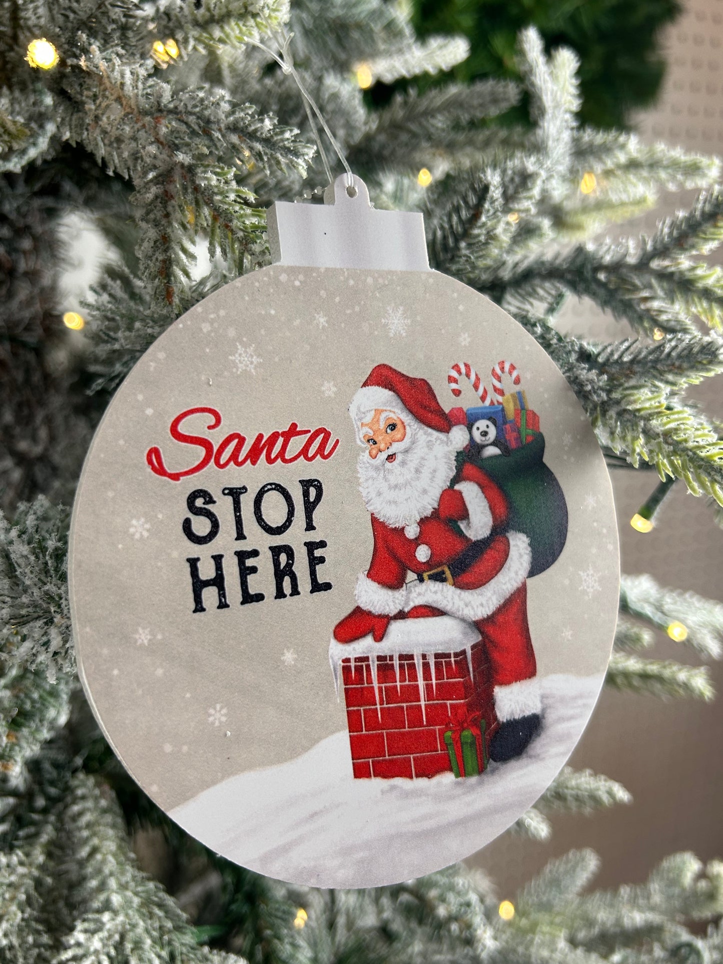 5.5 Inch Double Sided Santa Ornament Two Styles