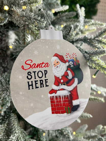 5.5 Inch Double Sided Santa Ornament Two Styles