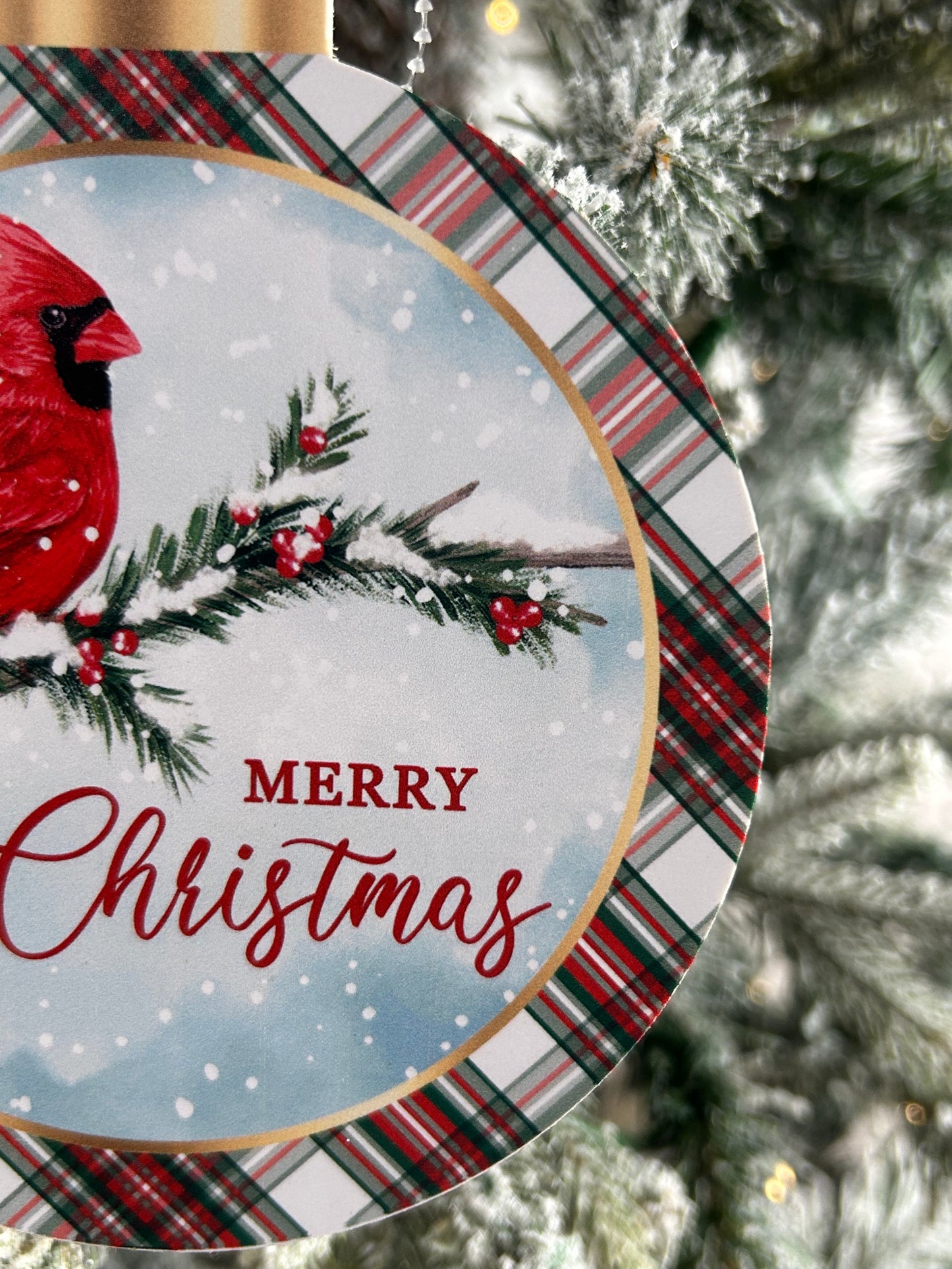 5.5 Inch Double Sided Christmas Cardinal Ornament