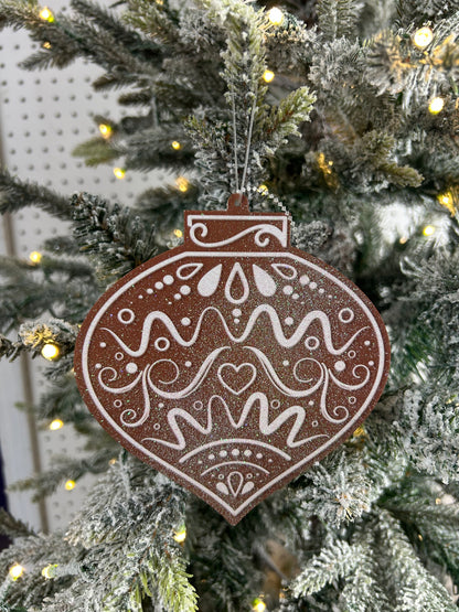5.5 Inch Double Sided Gingerbread Cookie Ornament Two Styles