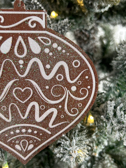 5.5 Inch Double Sided Gingerbread Cookie Ornament Two Styles