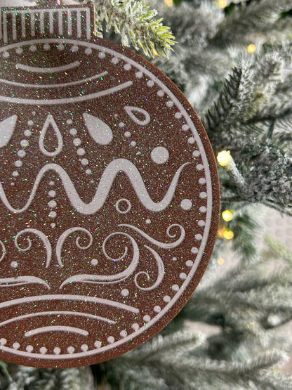 5.5 Inch Double Sided Gingerbread Cookie Ornament Two Styles