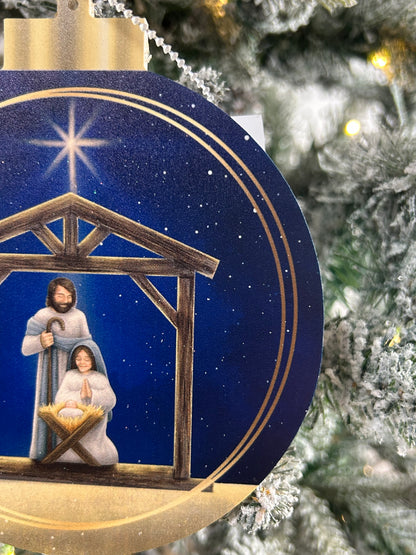 5.5 Inch Double Sided Nativity And Angel Ornaments Two Styles
