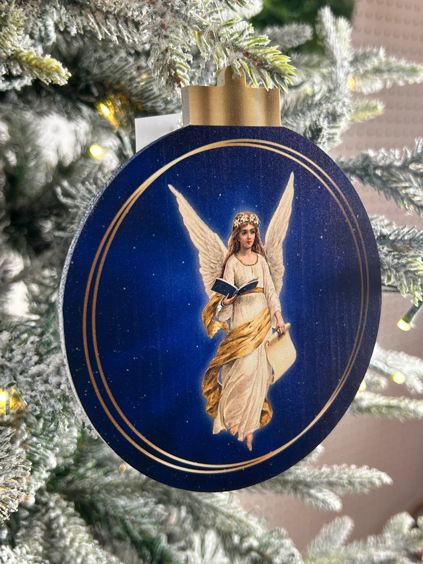 5.5 Inch Double Sided Nativity And Angel Ornaments Two Styles