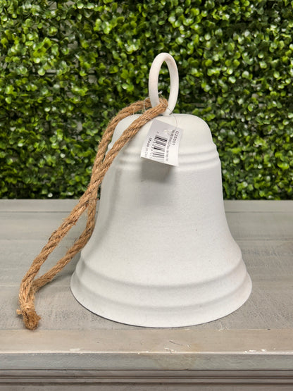 9 Inch Metal Flocked Bell Hang Three Assorted