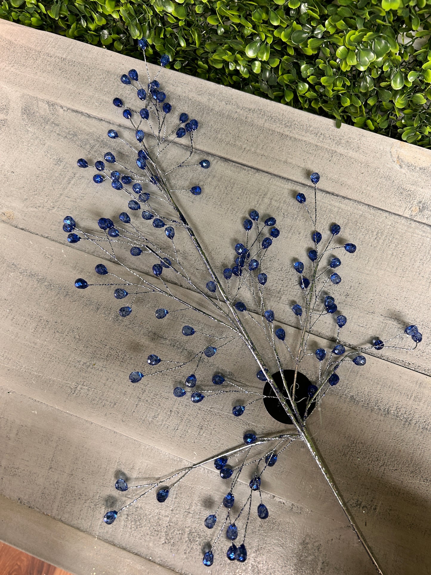 26 Inch Royal Blue Acrylic Glitter Bead Spray