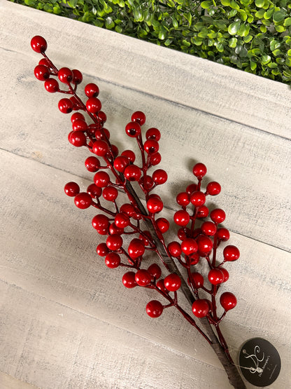 24 Inch Red Goose Berry Stem