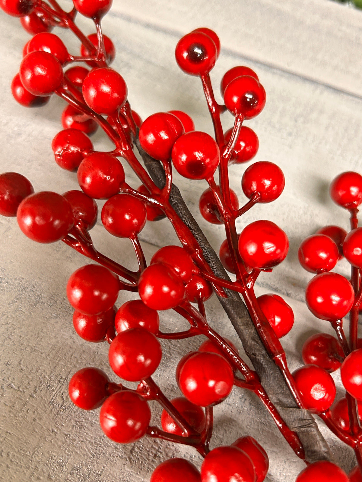 24 Inch Red Goose Berry Stem