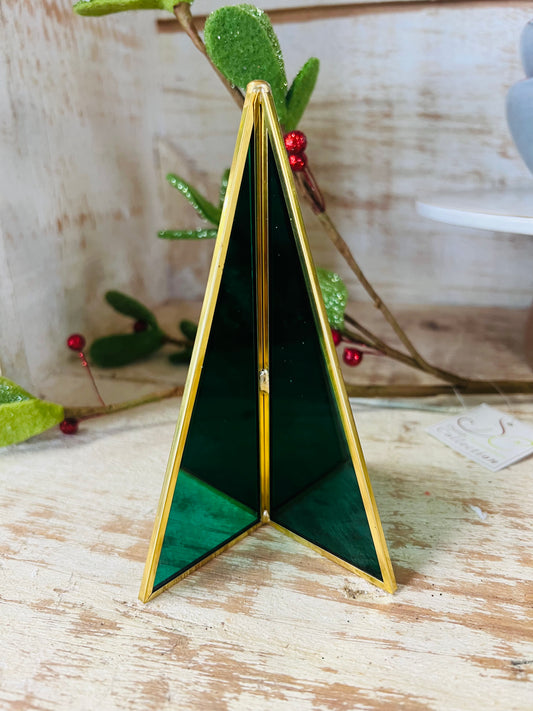 Dark Green Glass Tree