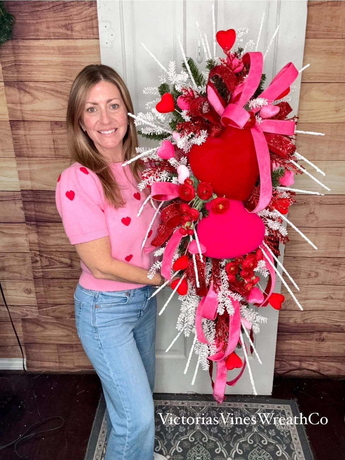 Velvet Hearts Valentine Kit By Victoria's Vines Wreath Co