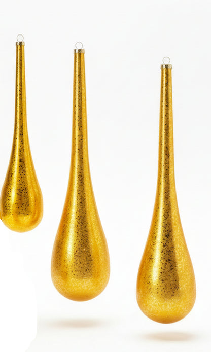 11.5 Inch To 19.5 Inch Gold Waterdrop Set Of Three