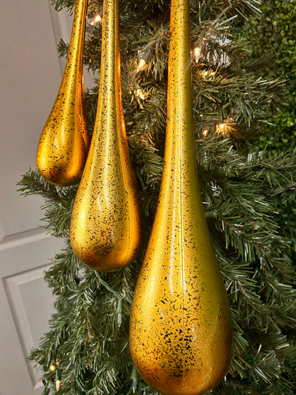 11.5 Inch To 19.5 Inch Gold Waterdrop Set Of Three