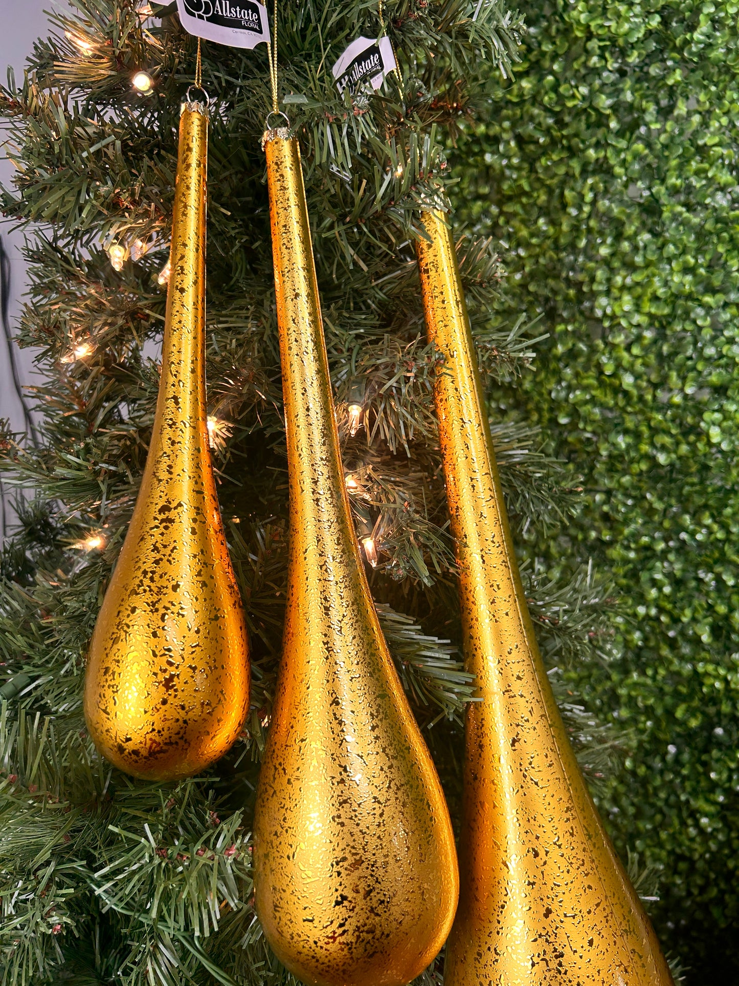 11.5 Inch To 19.5 Inch Gold Waterdrop Set Of Three