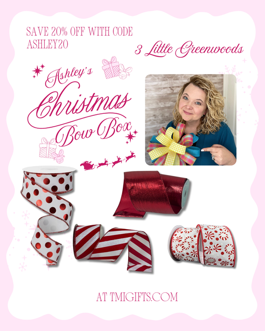 Ashley's Red And White Christmas Bow Box