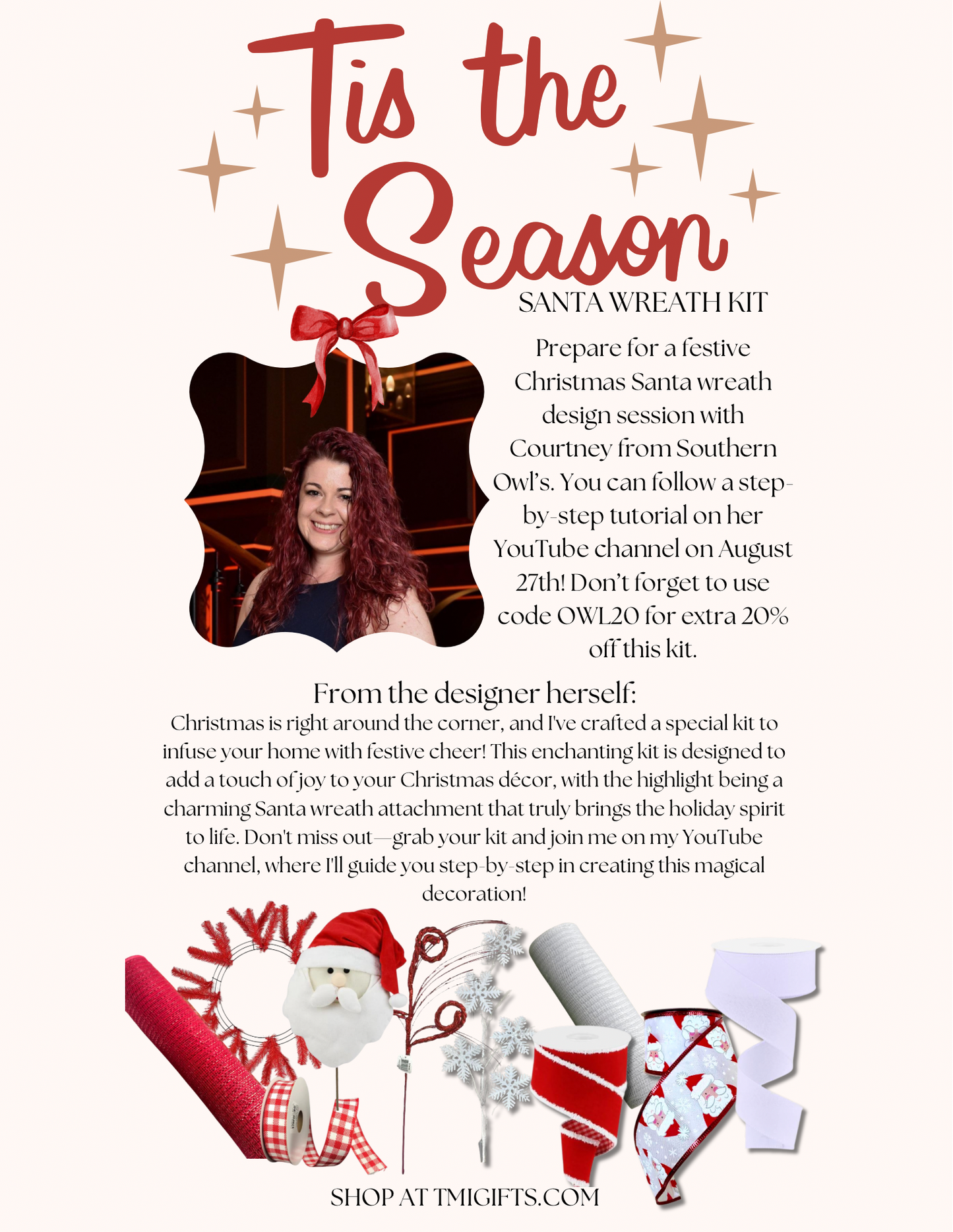 Southern Owl's Santa Wreath Kit