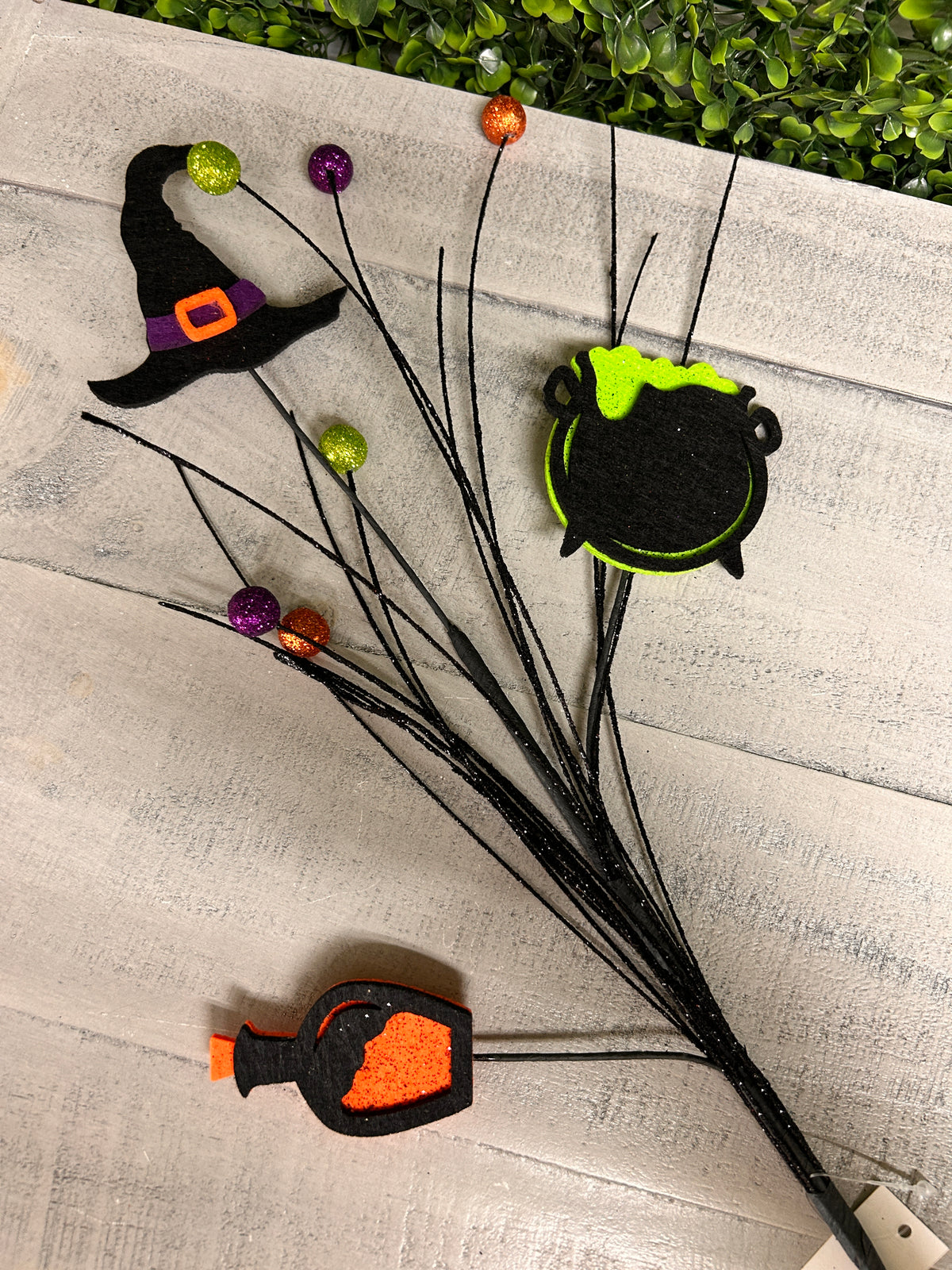 23 Inch Glitter Felt Witch Spray