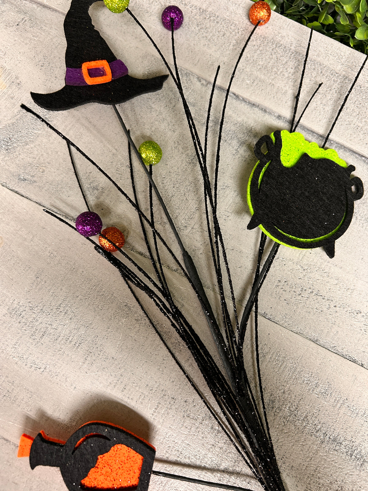 23 Inch Glitter Felt Witch Spray