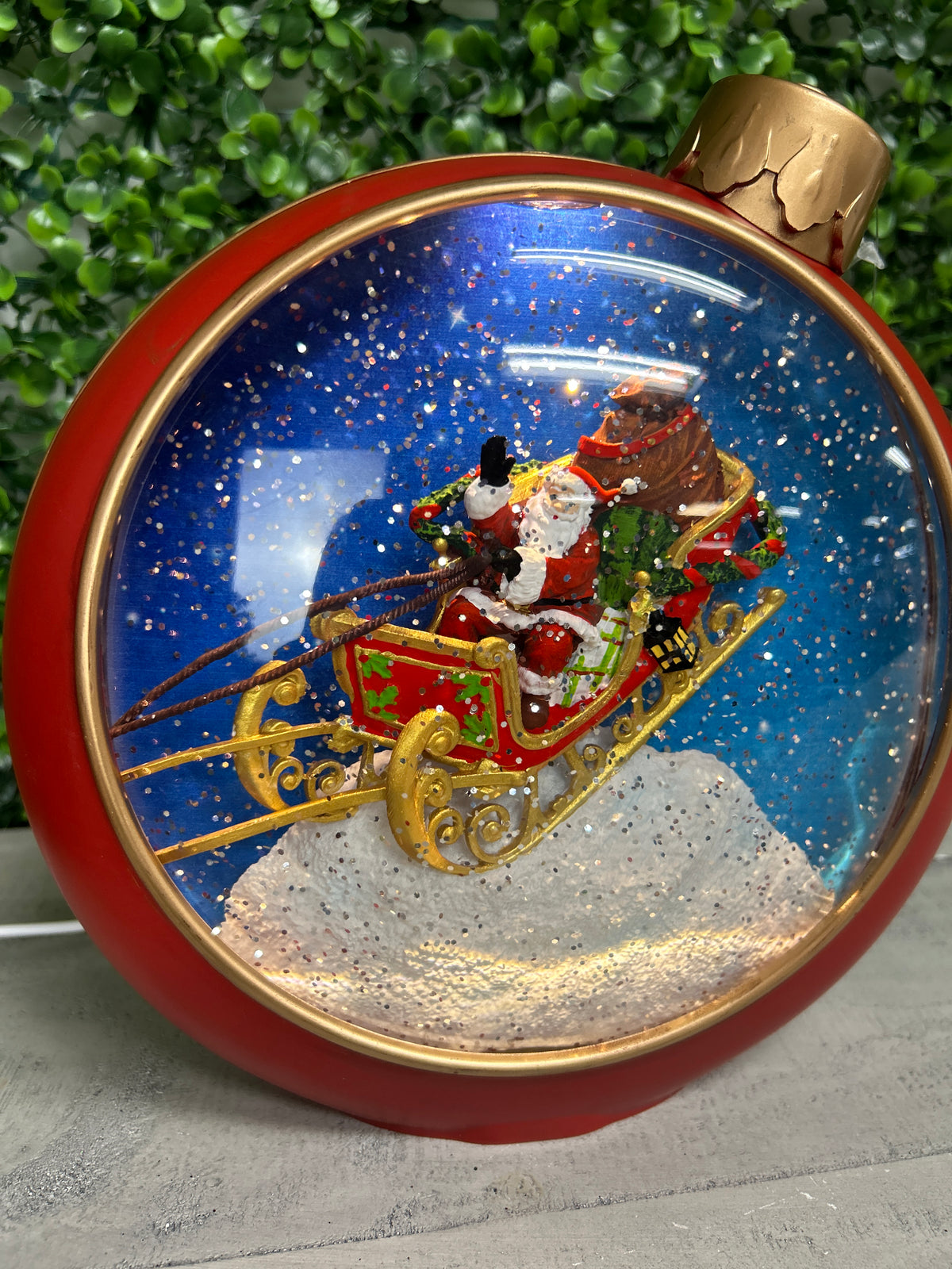 8.5 Inch Musical LED Lighted Spinning Water Globe With Santa Holiday Scene