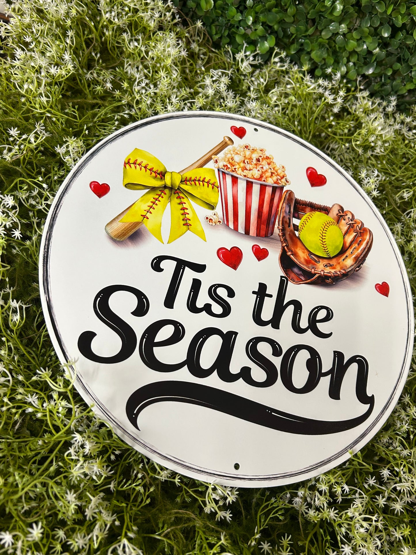 12 Inch Tis The Season Softball Sign