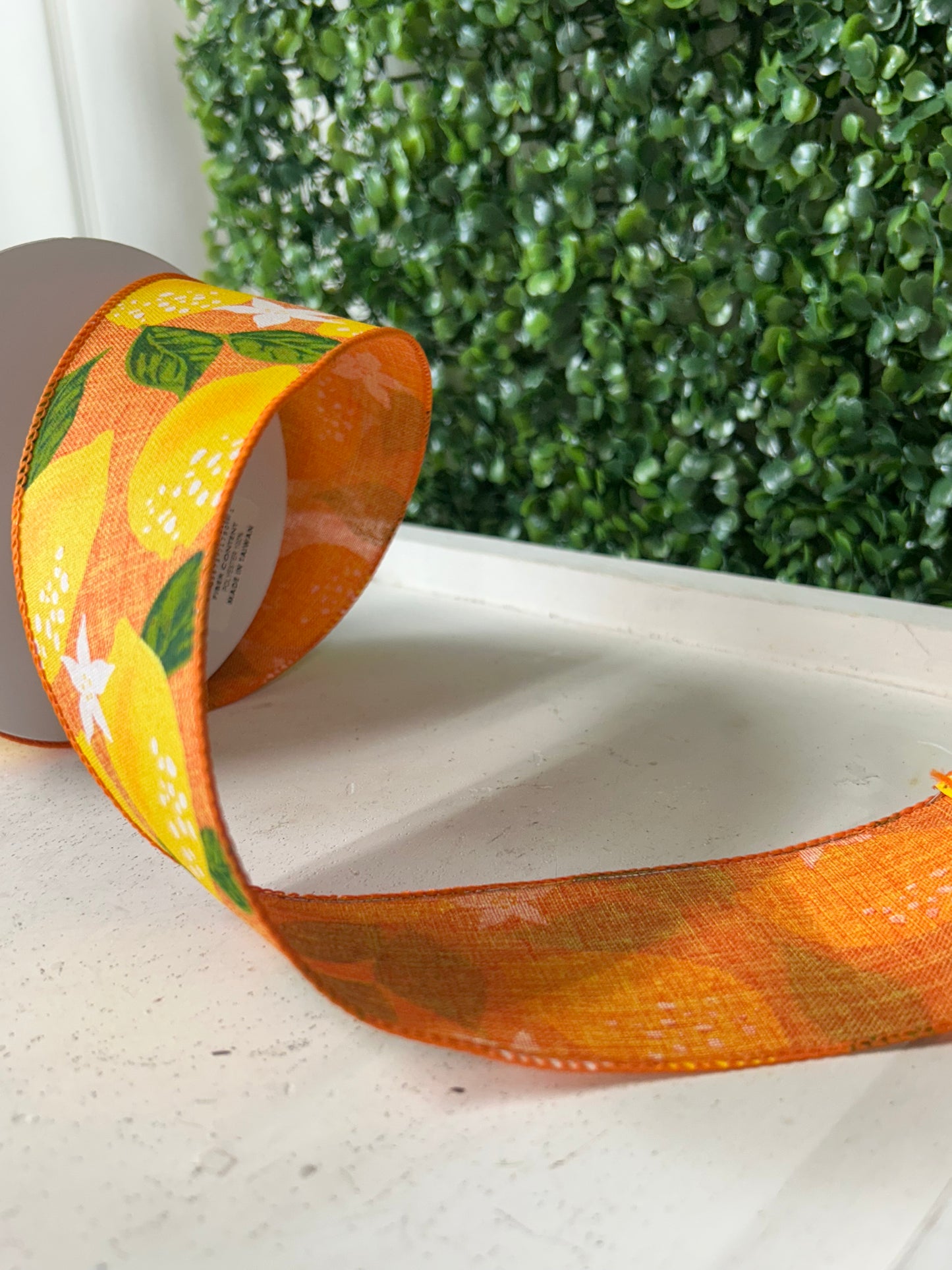 2.5 Inch By 10 Yard Lemons On Royal Ribbon