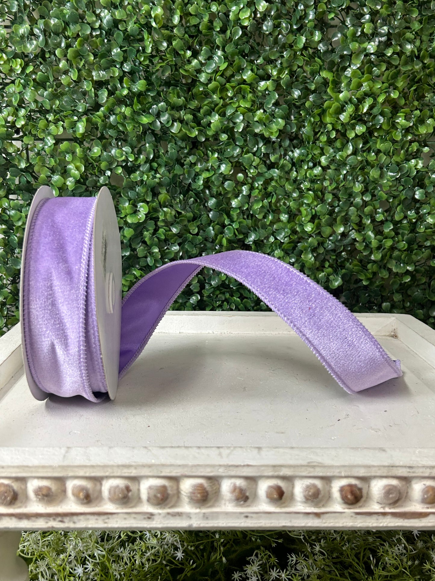 1.5 Inch By 10 Yard Lavender Deluxe Velvet With Satin Backing Ribbon