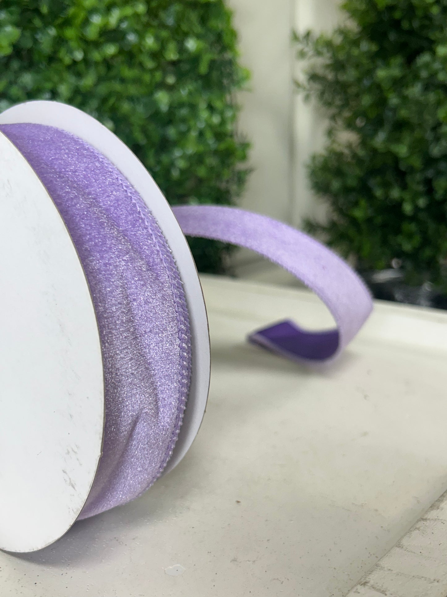 1.5 Inch By 10 Yard Lavender Deluxe Velvet With Satin Backing Ribbon