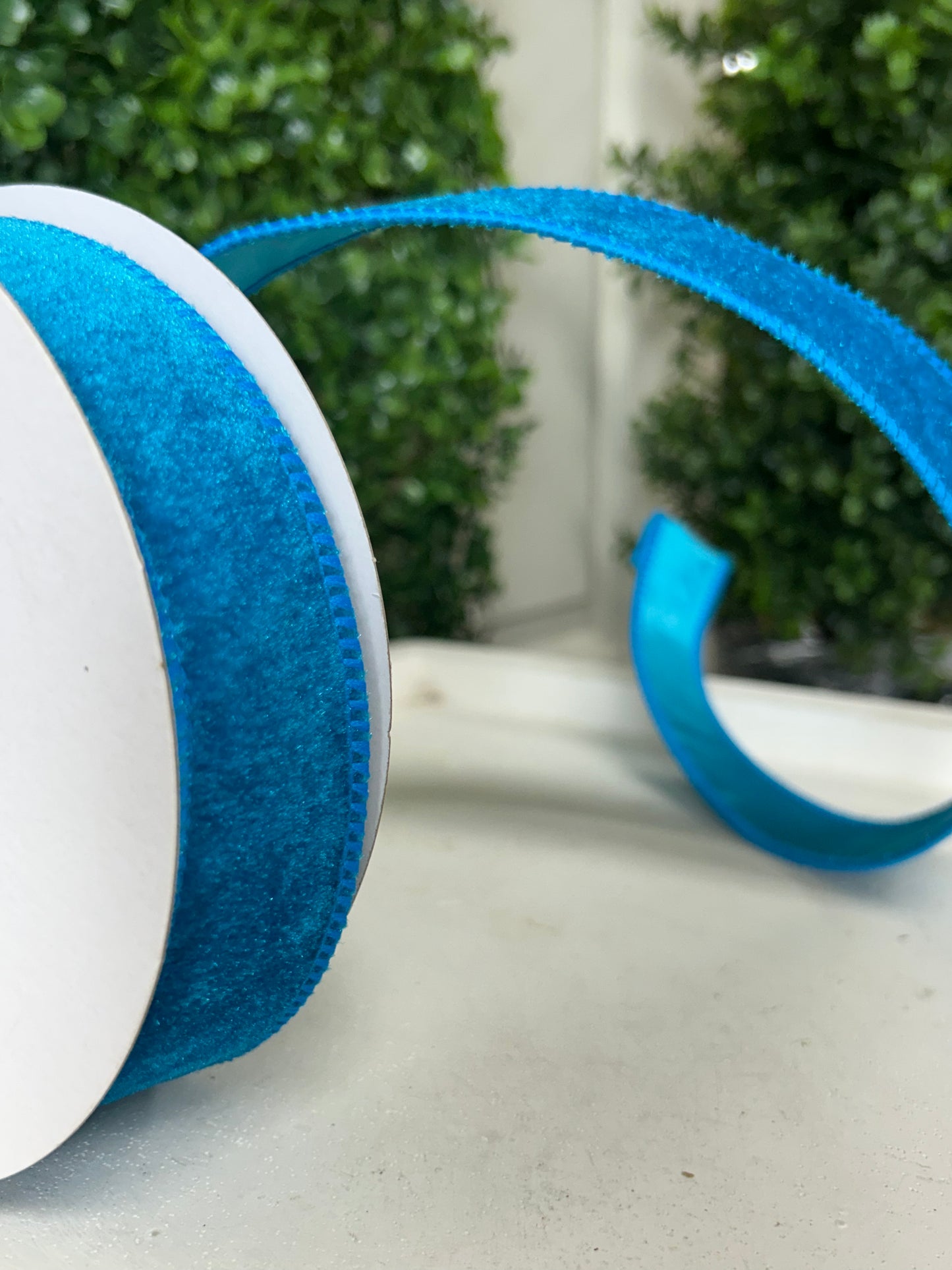 1.5 Inch By 10 Yard Teal Deluxe Velvet With Satin Backing Ribbon