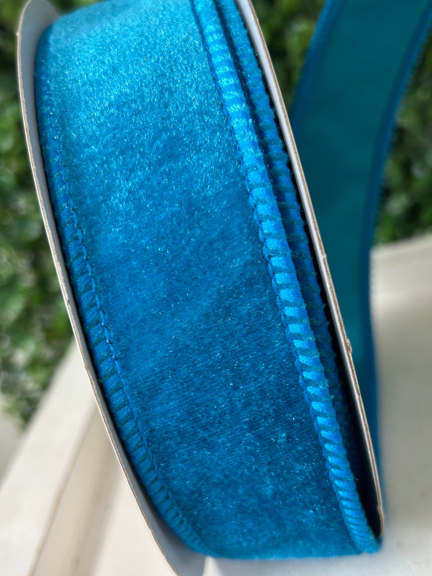 1.5 Inch By 10 Yard Teal Deluxe Velvet With Satin Backing Ribbon