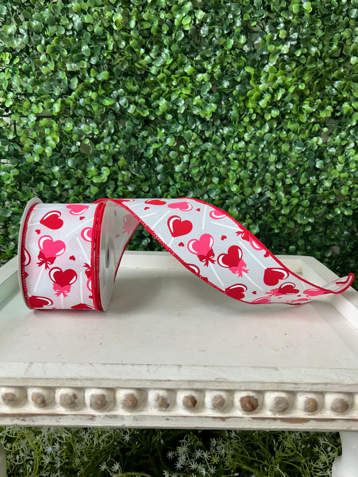 2.5 Inch By 10 Yard Heart Lollipops Ribbon