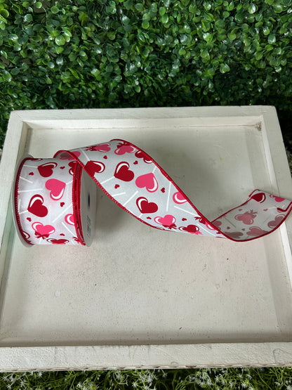 2.5 Inch By 10 Yard Heart Lollipops Ribbon