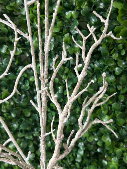 26 Inch White And Brown Twig Spray