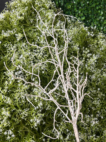 26 Inch White And Brown Twig Spray