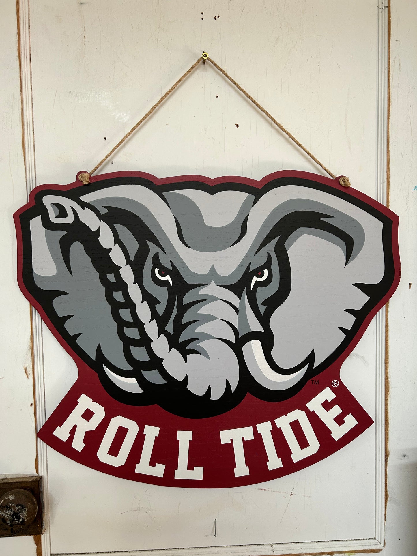 Alabama Mascot Wood Door Hanger