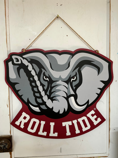 Alabama Mascot Wood Door Hanger