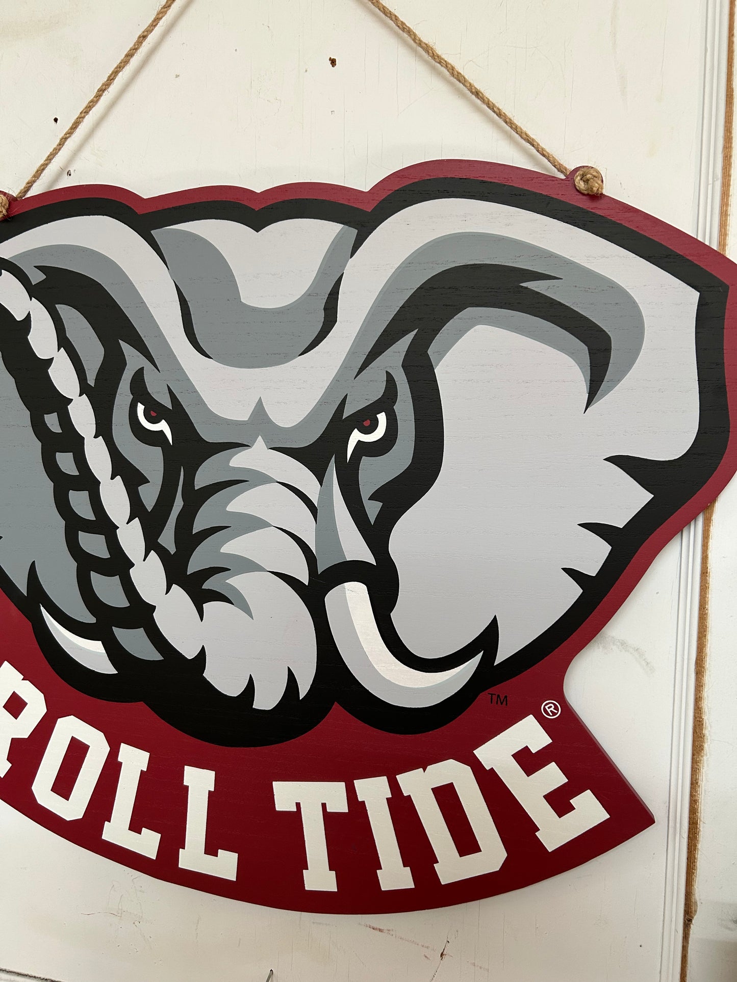 Alabama Mascot Wood Door Hanger