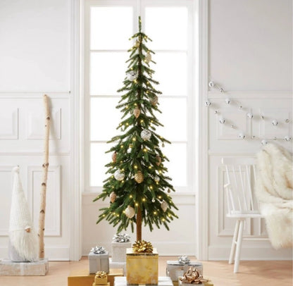 Wondershop 6 Foot Potted Alpine Balsam Fir LED Pre-Lit Tree
