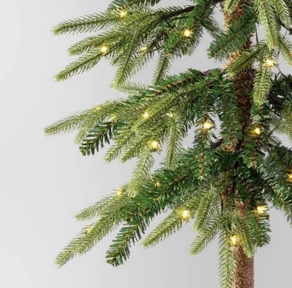 Wondershop 6 Foot Potted Alpine Balsam Fir LED Pre-Lit Tree