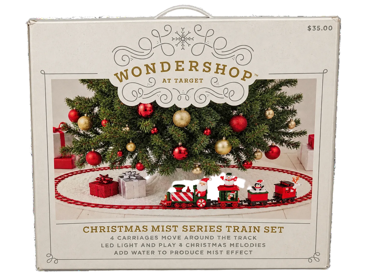 Wondershop 36 Inch Animated Christmas Mist Train Set Open Box