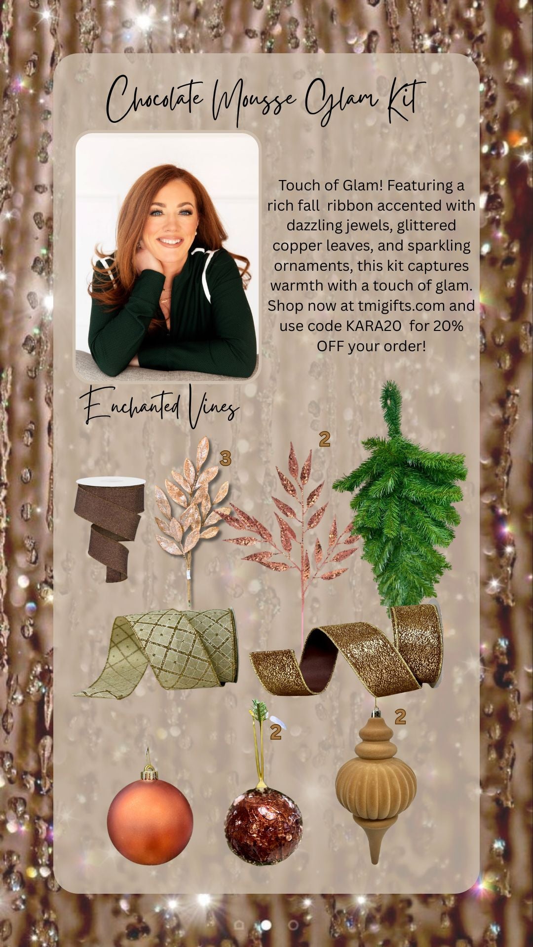 Chocolate Mousse Glam Kit By Kara With Enchanted Vines