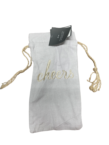 Threshold Cream Cloth Cheers Wine Bag