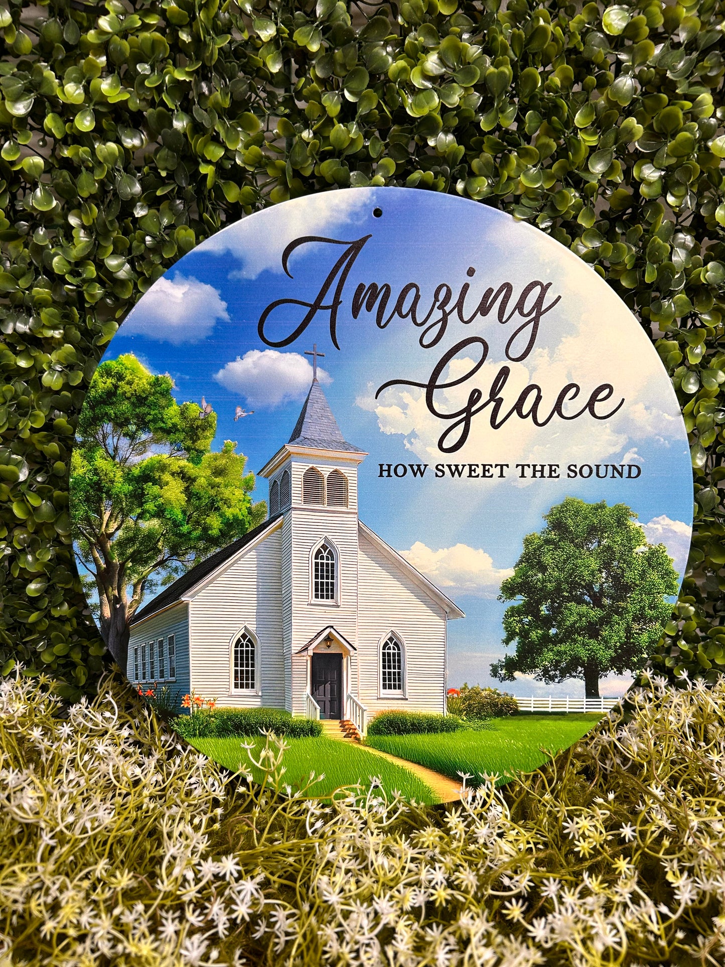 12 Inch Amazing Grace Church Sign