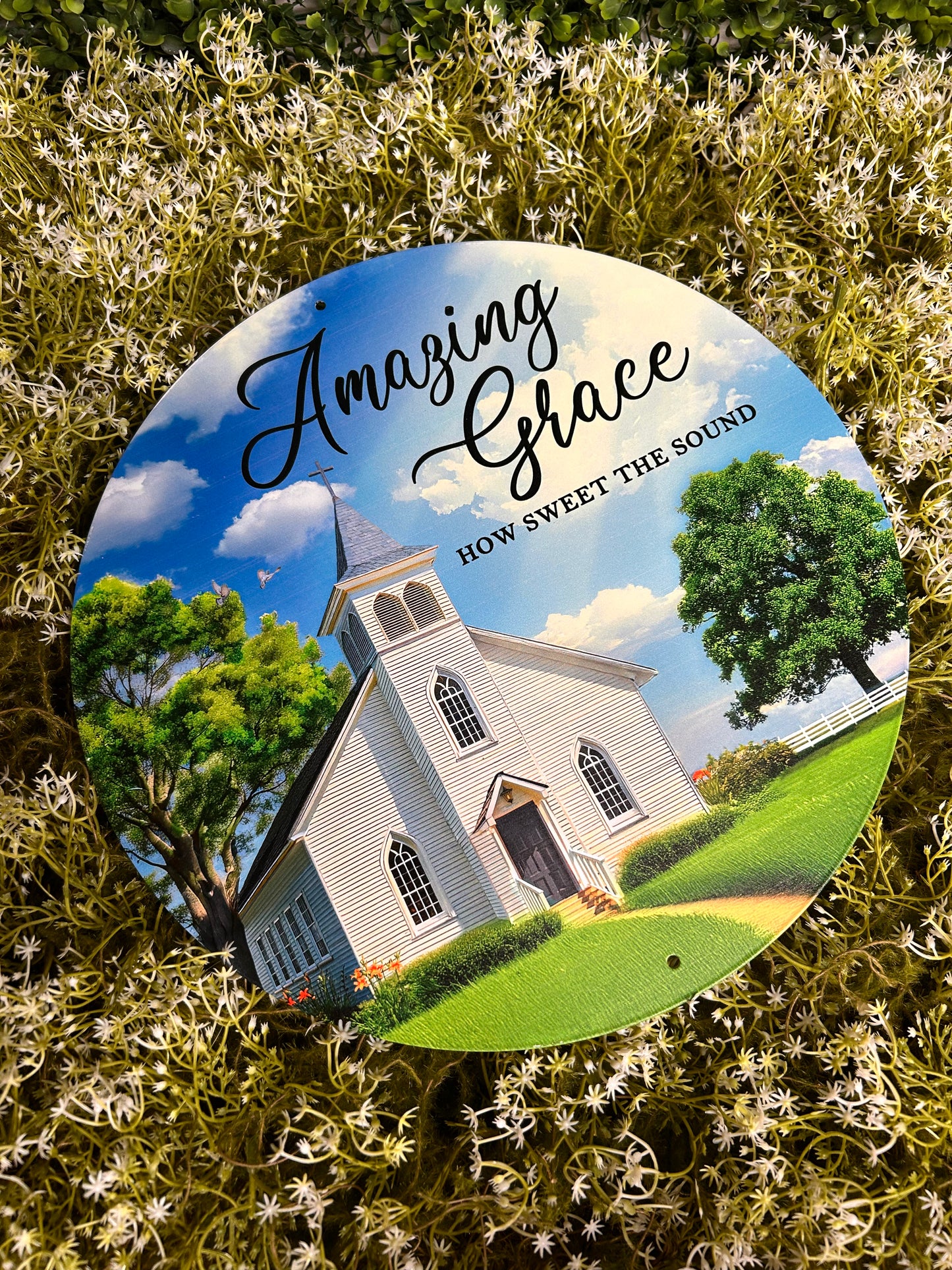 12 Inch Amazing Grace Church Sign